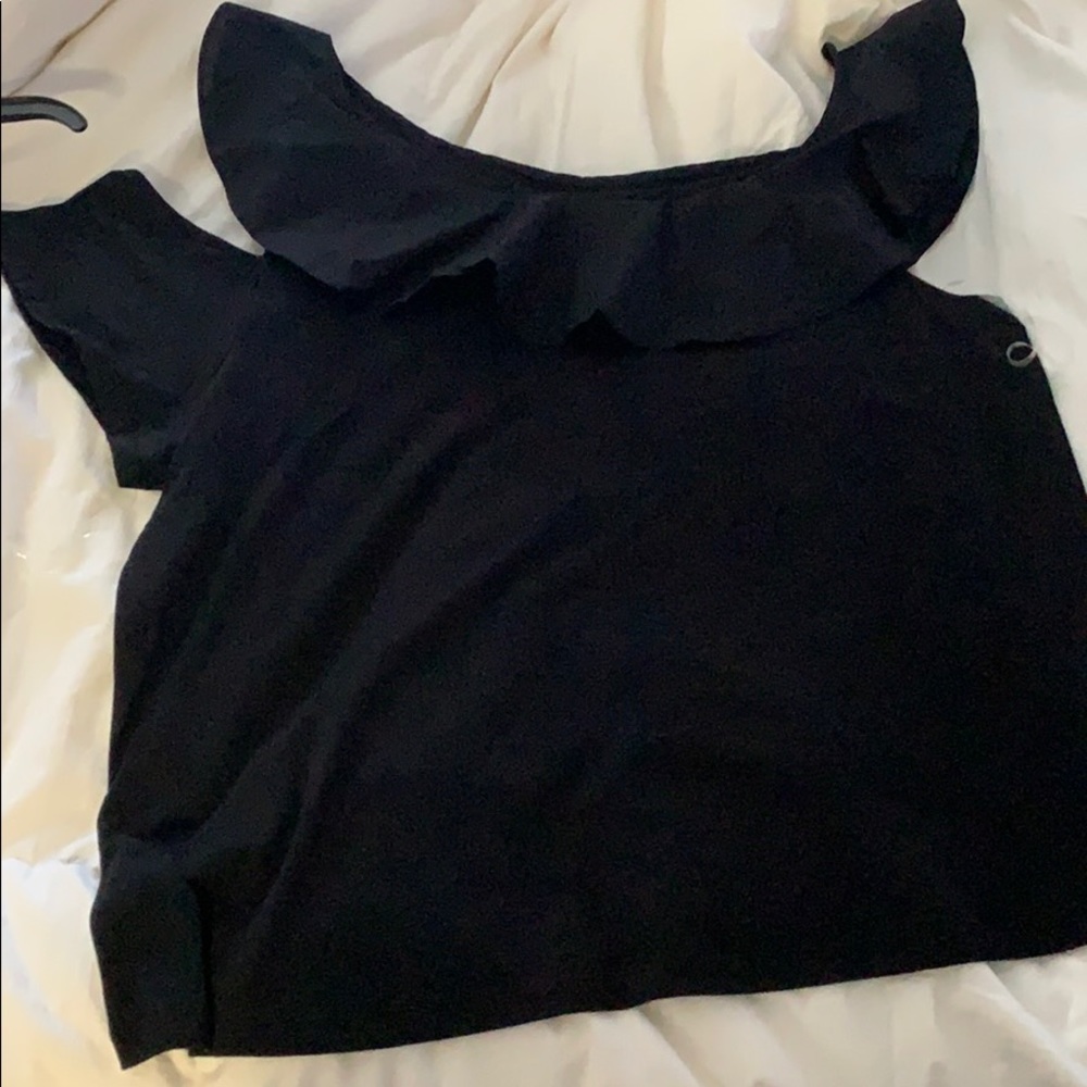 Black off shoulder top